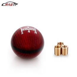 M12x1.25 Round Ball Style Mannual MT 5-Speed Shift Knob Red For Honda// Acura