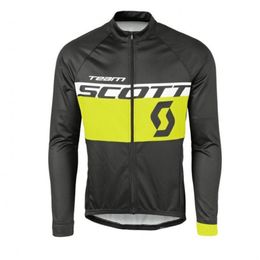 Pro Team SCOTT Cycling Long Sleeve Jersey Mens MTB bike shirt Autumn Breathable Quick dry Racing Tops Road Bicycle clothing Outdoor Sportswear Y21042201