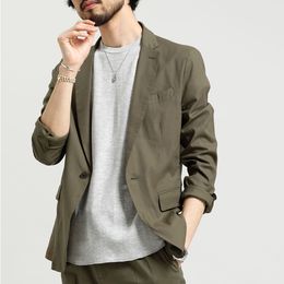 2019 Summer Men Blazer Handsome Casual Young Boys One Button Groom Wear For Wedding Beach Leisure Men Suit Only One Jacket