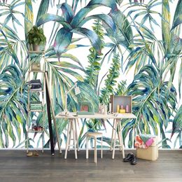 3D Wallpaper Modern Hand-painted Tropical Leaves Photo Wall Murals Living Room TV Sofa Bedroom Home Decor Backdrop Wall Painting