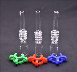 10mm 14mm 18mm Quartz Tip With Keck Clips For Mini Quartz Titanium Tips Nail Glass Water Bongs Pipes Dab Oil Rigs