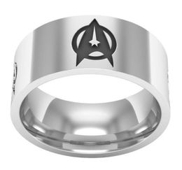 Star Trek logo ring stainless steel ring around European and American film and television