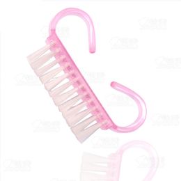 20pcs portable remove dust angled nail brush care manicure pedicure nail art cleaning soft nail tool wholesale retial