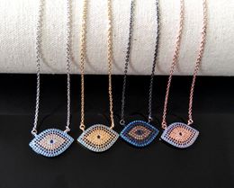 10 Pcs Turkish Style Evil Eye Double Bails Connector Necklace,CZ zircon Micro pave crystal Charm Jewellery making for woman NK61