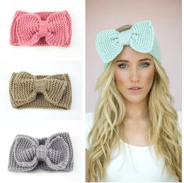 Women Lady Crochet Cross Bowknot Turban Knitted Headband Head Wrap Braiders Ear Warmer Braider Hair Styling Tools Accessories
