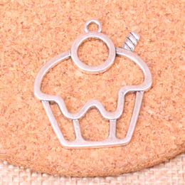 39pcs Charms cake cupcake 36*31mm Antique Making pendant fit,Vintage Tibetan Silver,DIY Handmade Jewelry