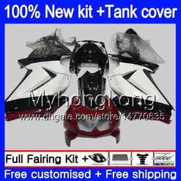 +Tank For KAWASAKI ZX250R EX250 08 09 2010 2011 2012 White Black 201MY.134 EX 250 ZX 250R EX-250 ZX-250R EX250R 2008 2009 10 11 12 Fairing