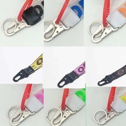 New 20 Cm Long Cold Wall Transparent Canvas Buckle Mens Hip Hop Belt Pendant Streetwear Skateboards Rock Punk Cool Lanyard Car Keychain ID Card Holder Key Ring