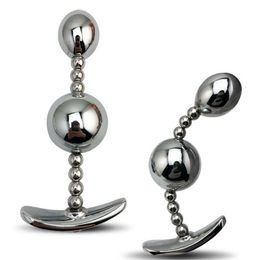 Stainless Steel Anal Beads Balls Butt Plug Adult Sex-Men Women Buttplug Massager A534