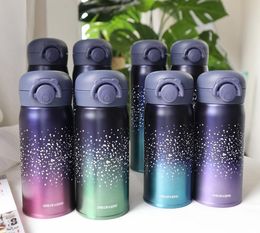 Starry Sky 304 Stainless Steel Vacuum Cup Thermos Water Bottle Flasks Insulated Cup Travel Bottle party xmas gift Drinkware 500ml 350ml