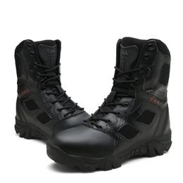 Men High Quality Military Leather Boots Special Force Tactical Desert Combat Men's Boots Outdoor Shoes Ankle Boots MMN