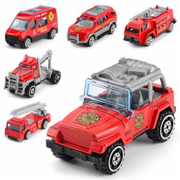 Mini Lega inerzia auto Giocattoli incendio del veicolo combinazione giocattolo modello dell'automobile della lega di ingegneria Trasporto libero del DHL