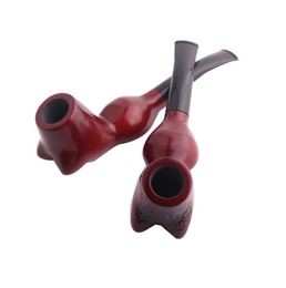 New Redwood Straight Portable Pipe Removable Philtre Red Sandalwood Tobacco Tool