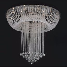 Modern Minimalist LED Crystal Chandelier Lightig Living Room Light Staircase Oval Ceiling Lamp Creative Bedroom villa chandelierD80*H100