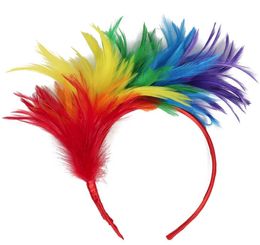 Hot Halloween Prom Party Colourful Feather Headband Hair Accessories Indian Headband Headband WY546