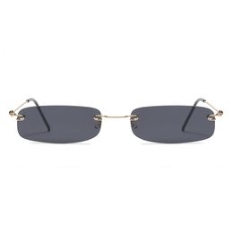 narrow sunglasses men rimless summer red blue black rectangular sun glasses for women small face hot selling