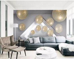 beibehang wallpapers for living room Home decoration metal sphere expand space modern wallpaper papier peint mural 3d Vinyl wall