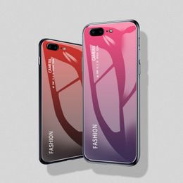 Tempered Glass Case for Huawei P30 P20 Pro Nova 3 3i 4 Mate 20 Lite 10 P Smart Soft TPU Gradient Dual Hybrid Cover