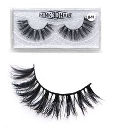 Mink 3D hair fake lashes thick natural long reusable false eyelashes extensions cross messed soft & vivid DHL Free