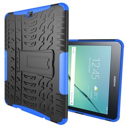 galaxy tablet silicone case UK - Durable Case TPU+ Silicone Hybrid Cover with Kickstand for Samsung Galaxy Tab S2 9.7 Inch T810 T815 T813 T819 Tablet