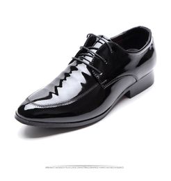 Hot Sale- patent leather men dress shoes office shoes men glossy casual shoes zapatos elegantes hombre schoenen mannen zapato hombre ayakkab