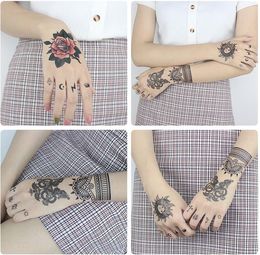 New hot sale environmental protection waterproof Henna flower India hand back tattoo stickers national dance performance stickers SZ429