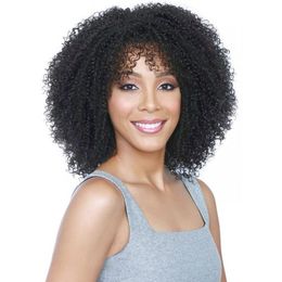 charming ladies short bob afro curly wig brazilian Hair African American simulation human hair short bob curly wig in stock