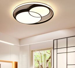 Dia420/500/600/780mm White or Black Round Ceiling Lights For Living Room Bedroom Master Room Ceiling Lamp Fixtures MYY
