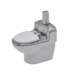 Factory direct metal pipe aluminum alloy pipe toilet shape creative easy to carry cleaning