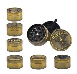 New Bronze Brass 40mm 3 Pieces Grinder Smoking Zinc Alloy Crusher Spice Herb Metal Grinders