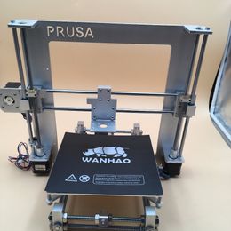 Freeshipping Reprap Prusa i3 aluminum mechanical fullkit Silver with 5 motors, heated bed
