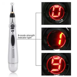 Meridian Energy Pen Electric Laser Acupubunceure Pen Tens Pulse Massage Therapy Therapy Back Bence Bear Code Acupoint Massager Beauty Set