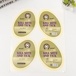 Customised White Vinyl Bottle Labels Stickers with Company Logo Design Waterproof Colour Sticker for Cosmetic Shampoo Body Care Free Designs