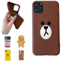 Luxe 3D Silicon Leuke Cartoon Telefoonhoesje Voor iPhone 11 Pro X XR XS Max Meisjes Rubberen Bump Protector Achterkant Case