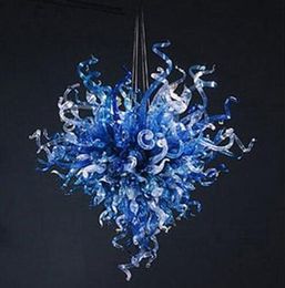 Top Design Blue Murano Chandeliers Lamp with High Quality Bedroom Decor Handmade Blown Glass Crystal Chandelier