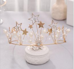 New hot star crown headband bride wedding headdress children show crown