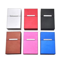 Newest Colorful Aluminum Alloy Protective Shell Cigarette Container Case More Colors Portable Magnet Cover Tobacco Smoking Tool DHL Free