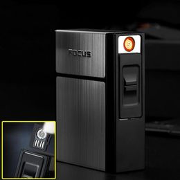 Colorful USB Cycle Charging Storage Cigarette Lighter Case Portable Multifunction Container Innovative Design High Quality DHL Free