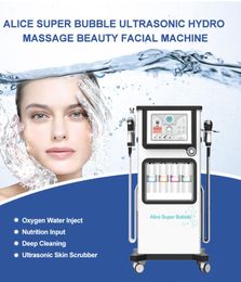 Alie Oxygen Jet Super Bubble Hydrafacial Machine Facial Spas Care Skin Rejuvenation Water Peeling Face Skin Pore Cleaning Hydro Dermabrasion