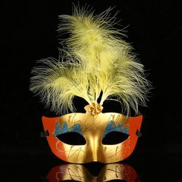 SHIP Party Shiny Feather Masks Hallowmas Feather Mask Sparkle Masquerade Venetian Bar Easter Dance Party Event Feather Masks 111