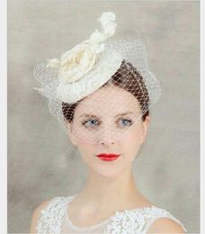 Handmade linen flower headdress hat wedding dress accessories Veil Bride jewelry