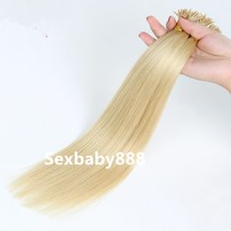 Free shipping real human hair products pre-bonded I tip hair extensions 100strands 1g/strand Italian keratin capsule hair color613
