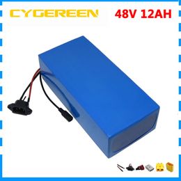 Electric bike battery 48V 12AH 750W 48 V ebike e scooter Lithium ion battery 12AH with 20A BMS 2A Charger Free customs duty