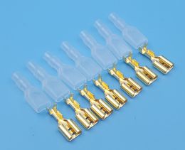 1000Pcs Copper Female 6.3mm Spade Insulated Electrical Wiring Crimp Terminal With Case