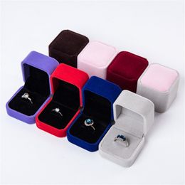 Square Ring Retail Box Wedding Jewellery Earring Holder Protable Storage Cases Engagement Gift Packing Boxes for Jewelry