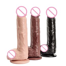 22*4CM Realistic Skin Huge Dildo for Women With Suction Cup Artificial Big Penis Dick Masturbator Erotic G Point Adult Sex Toys Y200410