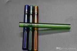 12cm colorful LABS Glass Straw Tube Cigarette Filter Pipes Glass Filter Tips Thick Pyrex Glass Smoking Pipes Cheap LABS Cigarette Holder