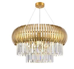 Modern round crystal chandelier lighting dining room lamp led chandeliers for the kitchen bedroom living room LLFA