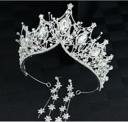 Crown headdress adult bride atmosphere wedding crown new Korean wedding accessories Princess birthday headband