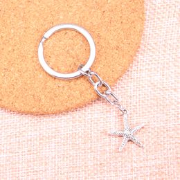 New Keychain 20*18mm starfish Pendants DIY Men Car Key Chain Ring Holder Keyring Souvenir Jewelry Gift